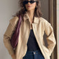 Button Zipper Polo Jacket