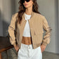 Round Neck Pockets Jacket