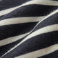 Panel Striped Faux Fur Coat