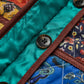 Multi-Color Printed Flap-Pockets Winter Coat