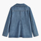Lapel Cargo Denim Jacket