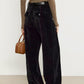 Corduroy Draped Pants Without Belt