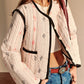 Boheme Contrast Piping Short Jacket