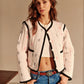 Boheme Contrast Piping Short Jacket