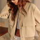 Round Neck Pockets Jacket