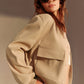 Round Neck Pockets Jacket