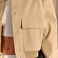 Round Neck Pockets Jacket