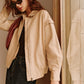 Button Zipper Polo Jacket