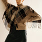 Breasted Tassel Knit Shawl Outerwear