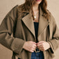 Plain Belted Warm Jacket