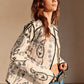 Boheme Printed Piping Winter Coat