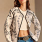 Boheme Printed Piping Winter Coat