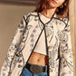 Boheme Printed Piping Winter Coat