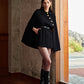 Golden Button Pockets Belted Cloak