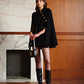 Golden Button Pockets Belted Cloak
