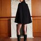 Golden Button Pockets Belted Cloak
