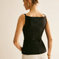 Button Split Cami Vest