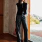 Round Neck Button Faux Fur Vest