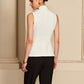 Stand Collar Golden Button Vest