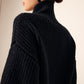 Ribbed Lapel Button Knit Outerwear