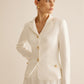 Elegant Metal-Button Blazer