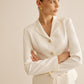Elegant Metal-Button Blazer