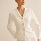 Elegant Metal-Button Blazer