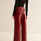 Retro Regular PU Leather Pants
