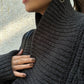 Ribbed Lapel Button Knit Outerwear