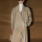 Casual Asymmetrical Lapel Trench Coat