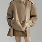 Casual Asymmetrical Lapel Trench Coat