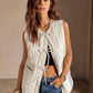 Bow-Decor Zipper Vest