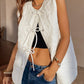 Bow-Decor Zipper Vest