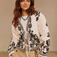 Boheme Printed Lace Up Short Jacket