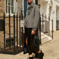 Breasted Wool Coat With Button Tassel Scarf