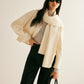 Plain Short Coat With Scarf
