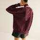 V-Neck Button Knit Outerwear With Scarf