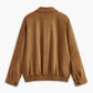Suede Zipper Shift Jacket