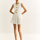Golden Button Piping Vest