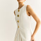 Golden Button Piping Vest