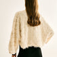 Tie Neck Fuzzy Blazer