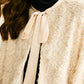 Tie Neck Fuzzy Blazer