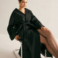 Large Collar Belted Wool Long Coat