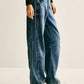 Washed Denim Scimitar Jeans