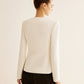 Deep V-Neck Button Slim Blazer
