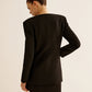 Metal-Button Slim Blazer