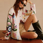 Colorful Printed Charming Winter Coat