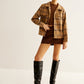 Wool-Blend Checked Jacket