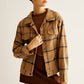 Wool-Blend Checked Jacket