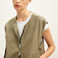 Double Zip Button Loose Vest